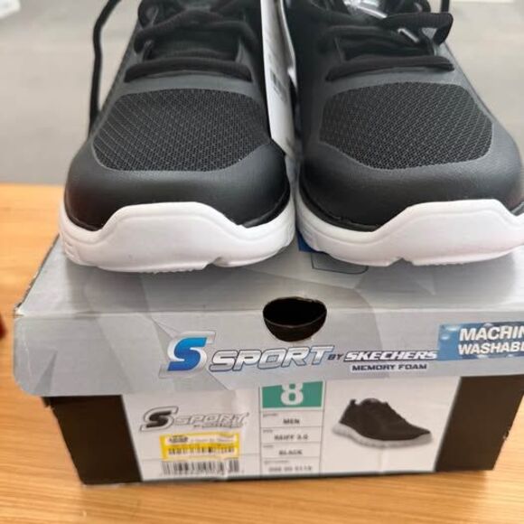 S Sport by Skechers Reiff 3.0 Men's Sneakers Black Size 8 - Picture 2 of 5